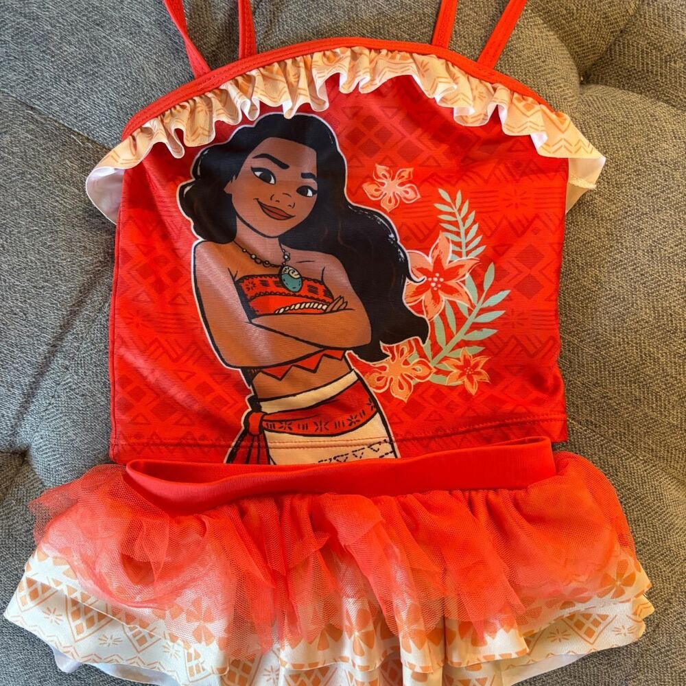 Toddler Girls Disney Moana 2-Piece Swim Set Size 2T Disney Princess Bathing Suit